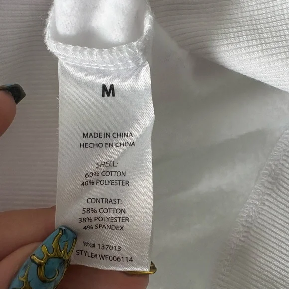 Wildfox White Sweatshirt with Multicolor Wave and 'Paris' Print - Picture 5 of 5